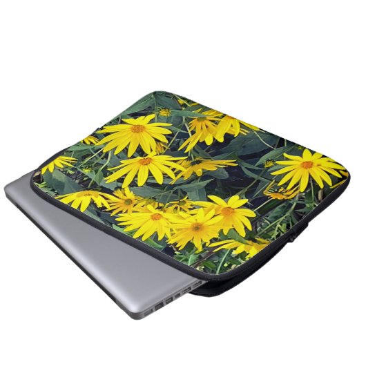 Jerusalem Artichoke Blume Laptopschutzhülle (Vorne Knopf)