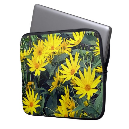 Jerusalem Artichoke Blume Laptopschutzhülle (Vorderseite Links)
