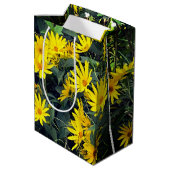 Jerusalem Artichoke Blume Mittlere Geschenktüte (Rückseite Schrägansicht)
