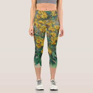Jerusalem Artichoke Blume von Claude Monet Capri Leggings