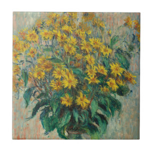 Jerusalem Artichoke Blume von Claude Monet Fliese