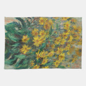 Jerusalem Artichoke Blume von Claude Monet Geschirrtuch (Horizontal)