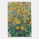Jerusalem Artichoke Blume von Claude Monet Geschirrtuch (Vertikal)
