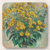 Jerusalem Artichoke Blume von Claude Monet Getränkeuntersetzer (Vorderseite)
