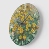 Jerusalem Artichoke Blume von Claude Monet Große Wanduhr (Winkel)