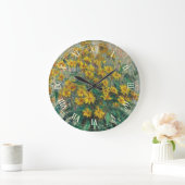 Jerusalem Artichoke Blume von Claude Monet Große Wanduhr (Zuhause)