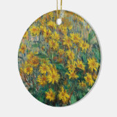 Jerusalem Artichoke Blume von Claude Monet Keramik Ornament (Links)