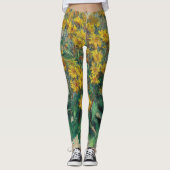 Jerusalem Artichoke Blume von Claude Monet Leggings (Vorderseite)