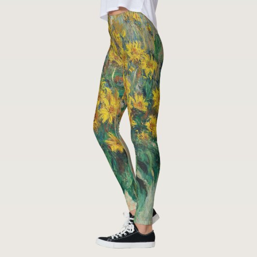 Jerusalem Artichoke Blume von Claude Monet Leggings (Links)
