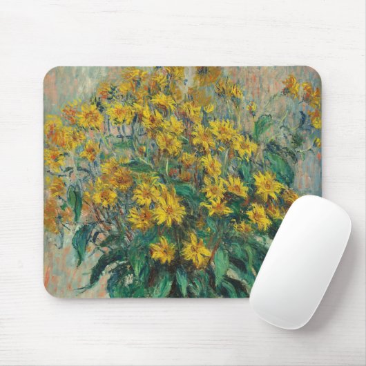 Jerusalem Artichoke Blume von Claude Monet Mousepad (Mit Mouse)