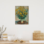 Jerusalem Artichoke Blume von Claude Monet Poster (Küche)