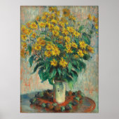Jerusalem Artichoke Blume von Claude Monet Poster (Vorne)