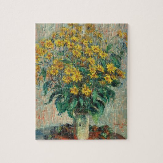 Jerusalem Artichoke Blume von Claude Monet Puzzle (Vertikal)