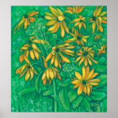 Jerusalem Artichokes Sonnenblumenmalerei Kunst Poster (Vorne)