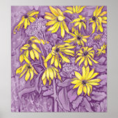 Jerusalem Artichokes Sonnenblumenmalerei Kunst Poster (Vorne)