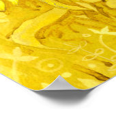 Jerusalem Artichokes Summer Blume Floral Golden Poster (Ecke)