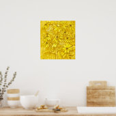 Jerusalem Artichokes Summer Blume Floral Golden Poster (Küche)