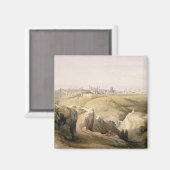 Jerusalem aus dem Berg der Oliven, 8. April 1839 Magnet (Vorderseite/Rückseite)