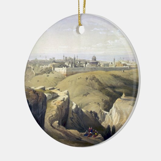 Jerusalem aus dem Berg des Lebens Roberts David Keramik Ornament (Links)