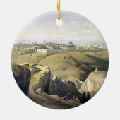 Jerusalem aus dem Berg des Lebens Roberts David Keramik Ornament (Hinten)