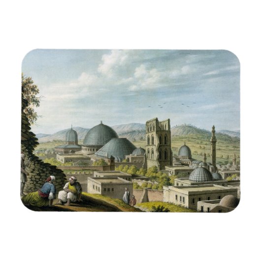 Jerusalem aus dem Westen, Pub. von William Watts, Magnet (Horizontal)
