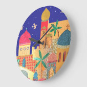 Jerusalem City Colorado Art Große Wanduhr (Winkel)