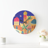 Jerusalem City Colorado Art Große Wanduhr (Zuhause)