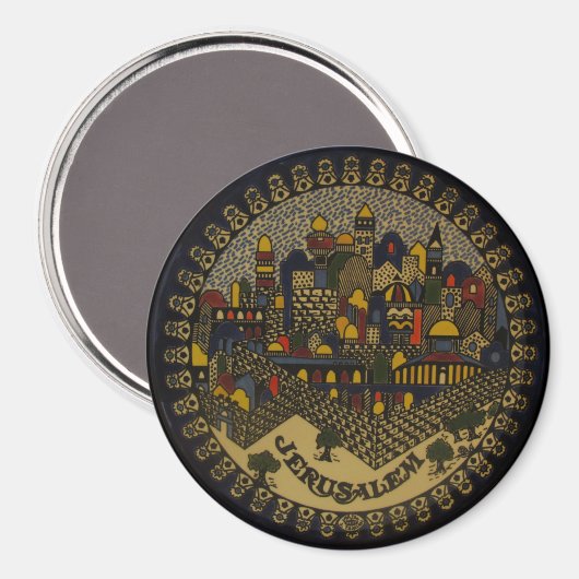 Jerusalem City Magnet (Vorderseite/Rückseite)