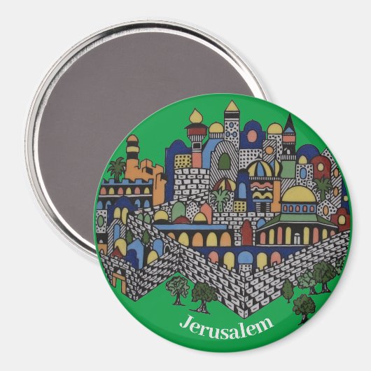 Jerusalem City Magnet (Vorderseite/Rückseite)