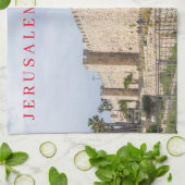 Jerusalem City Walls Teetuch ansehen Geschirrtuch (Gefaltet)
