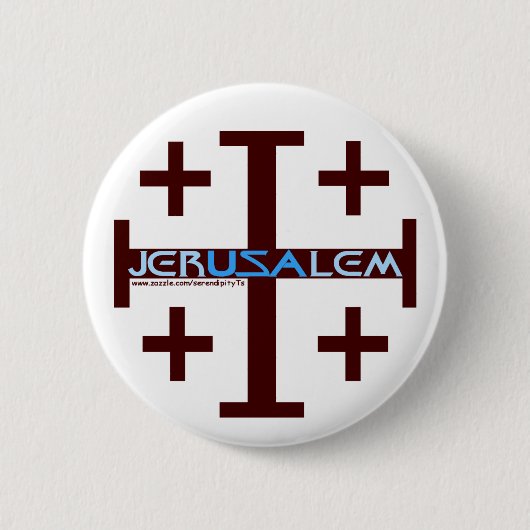 Jerusalem Cross Button (Vorderseite)