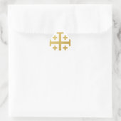 Jerusalem Cross - Gold Edition Dreieckiger Aufkleber (Tasche)