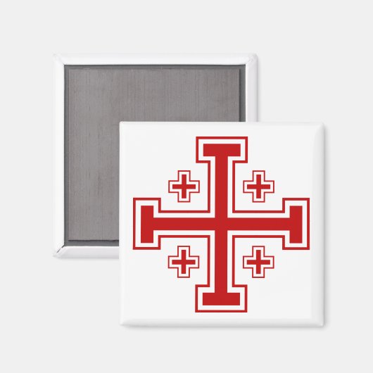 Jerusalem Cross Magnet (Vorderseite/Rückseite)