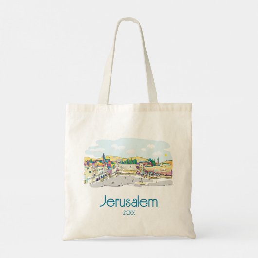 Jerusalem Custom Tote Bag Tragetasche (Rückseite)