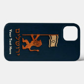 Jerusalem Day Lion mit Flag Case Mate iPhone Case (Rückseite (Horizontal))