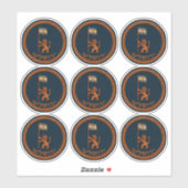 Jerusalem Day Lion mit Flaggenaufkleber Aufkleber (Blatt)