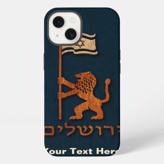 Jerusalem Day Lion With Flag iPhone Hülle (Rückseite)