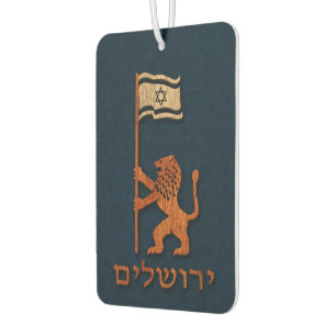 Jerusalem Day Löwe mit Fahne Autolufterfrischer