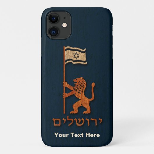 Jerusalem Day Löwe mit Fahne Case-Mate iPhone Hülle (Rückseite)