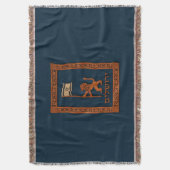 Jerusalem Day Löwe mit Fahne Decke (Vorderseite Vertikal)