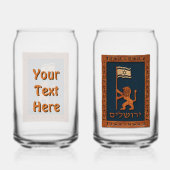 Jerusalem Day Löwe mit Fahne Dosenglas (Rückseite)