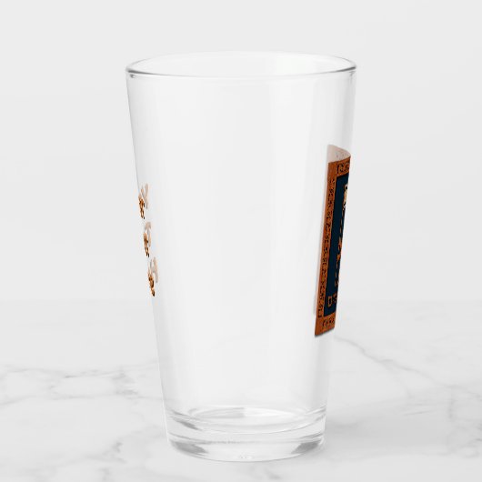 Jerusalem Day Löwe mit Fahne Glas (Rechts)