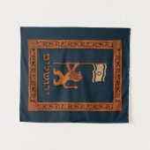 Jerusalem Day Löwe mit Fahne Wandteppich (Vorderseite (Horizontal))