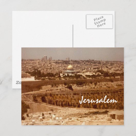 Jerusalem der Gold Postkarten (Vorne/Hinten)