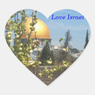 Jerusalem - der Tempelberg Herz-Aufkleber