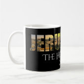 Jerusalem, die heilige Stadt Schwarz Kaffeetasse (Links)