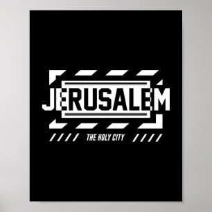 Jerusalem Die Heilige Stadt Urbane Typografie Desi Poster