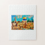 Jerusalem, die scheidende Mauer Puzzle<br><div class="desc">Ölgemälde meiner Ehefrau Michele Trommer Amaro. Golden Jerusalem. Die Mauer.</div>