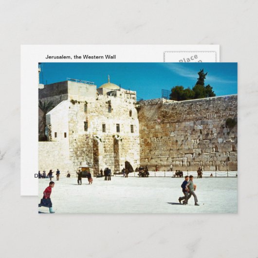 Jerusalem, die Western-Mauer Postkarte (Vorne/Hinten)
