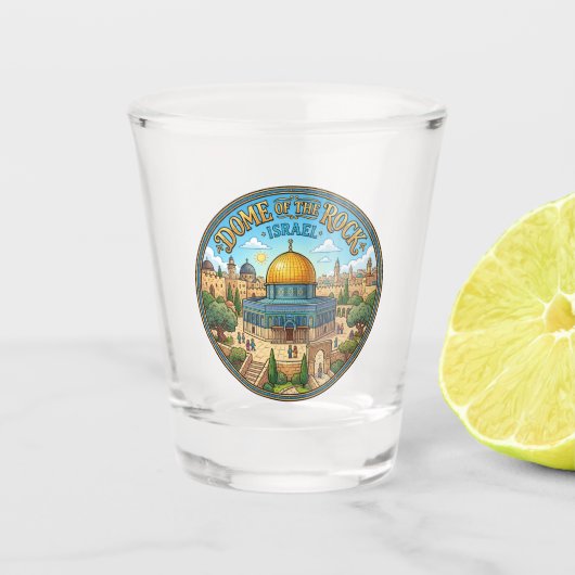 Jerusalem Felsendom Israel Schnapsglas (Vorderseite)
